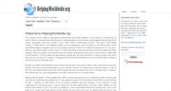 Desktop Screenshot of helpingworldwide.org